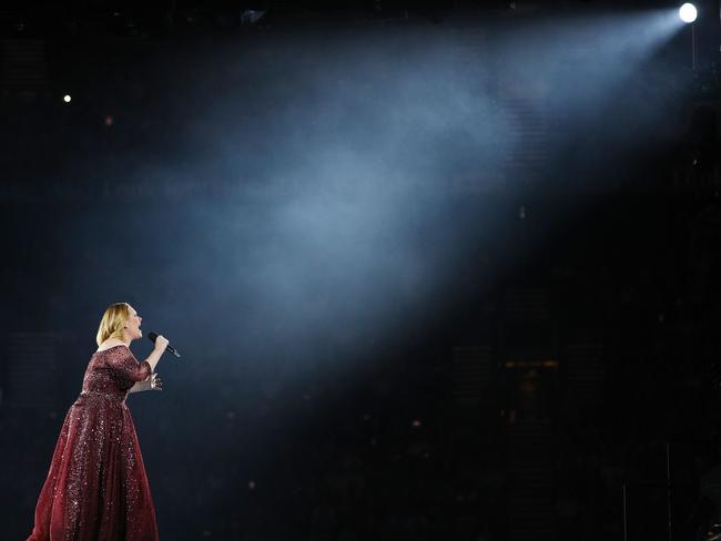 Adele performs at Etihad Stadium. Picture: Graham Denholm/Getty Images