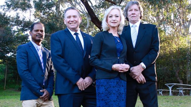 Independent candidates Narain Mudaliar, Bill Pickering, Jane Stott and Peter Szewczyk.