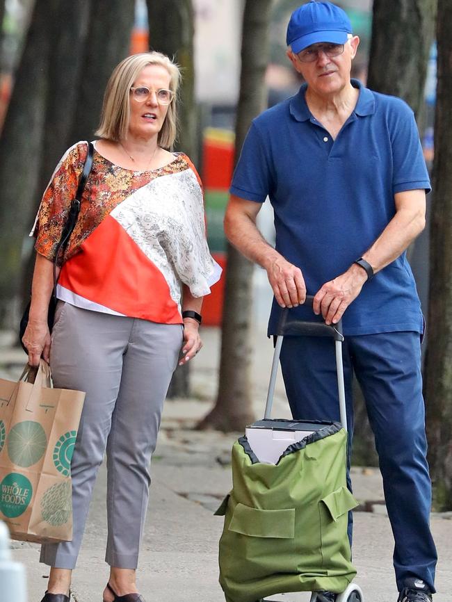 Malcolm Turnbull and his wife Lucy holidaying in New York. Picture: Backgrid