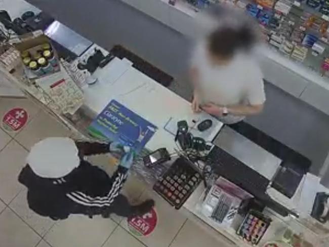 Rockhampton Police are searching for a man over an alleged armed robbery.