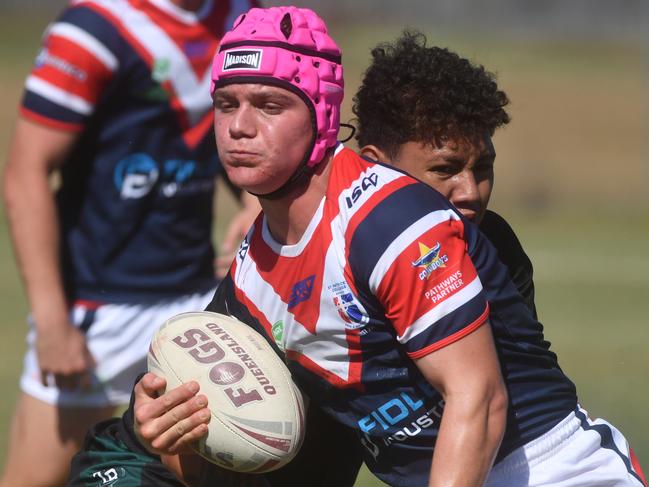 St Patrick's College's Adam McSherry. Aaron Payne Cup. Trinity Bay SHS against St Patrick's College Mackay at Townsville Brothers Leagues Club. Picture: Evan Morgan