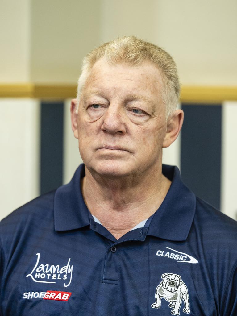 Canterbury Bulldogs general manager Phil Gould in Toowoomba to visit St Mary's College rugby league program students and staff. Picture: Kevin Farmer