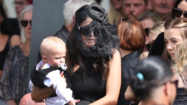 Ashley Jenkinson’s partner Kosha and son Kayden. Picture: NIGEL HALLETT