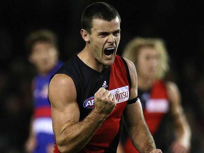 Midfielder Brent Stanton leads Essendon’s goal kicking. Picture: George Salpigtidis