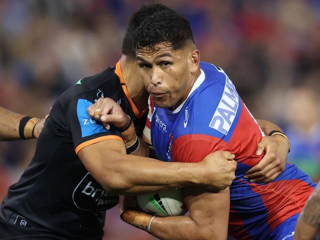 Knights prop Daniel Saifiti. Picture: Scott Gardiner/Getty Images