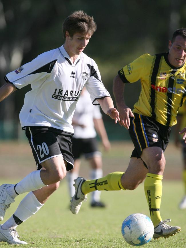 Michael Marrone playing for Para Hills in the SA Premier League in 2008.