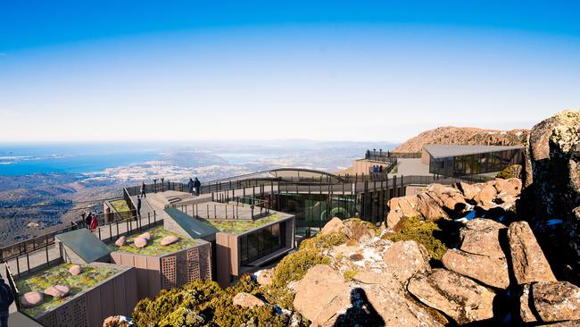 Artist impression of the view from the pinnacle centre atop kunanyi/Mt Wellington. Picture: SUPPLIED