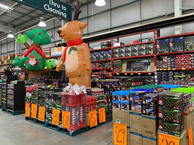 Christmas decoration are selling fast at Bunnings stores. Picture: Bunnings