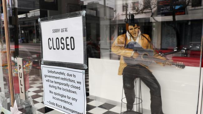 Some businesses have been closed for 219 days. Picture: NCA NewsWire / David Crosling