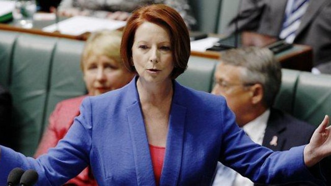 Former Prime Minister Julia Gillard tackled the sexism of parliament head on in her now iconic misogyny speech. (Pic: Getty)