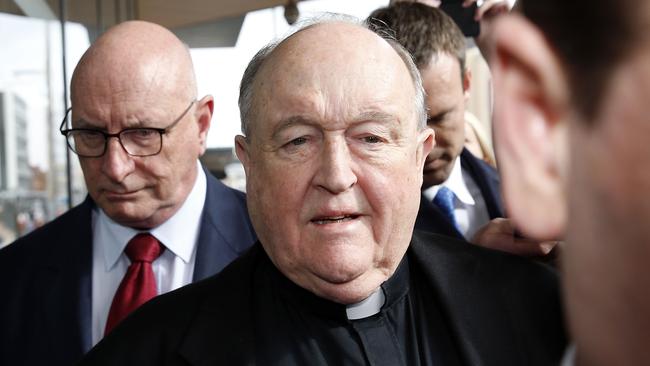 Former archbishop Philip Wilson’s conviction for covering up child sexual abuse by a paedophile priest was later quashed. Picture: AAP/Darren Pateman