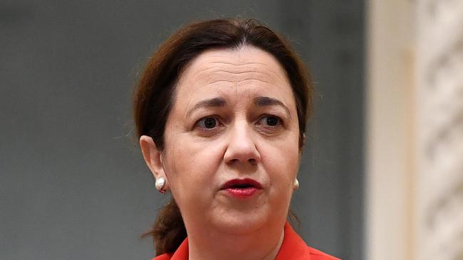 Queensland Premier Annastacia Palaszczuk in question time on Wednesday. Picture: AAP