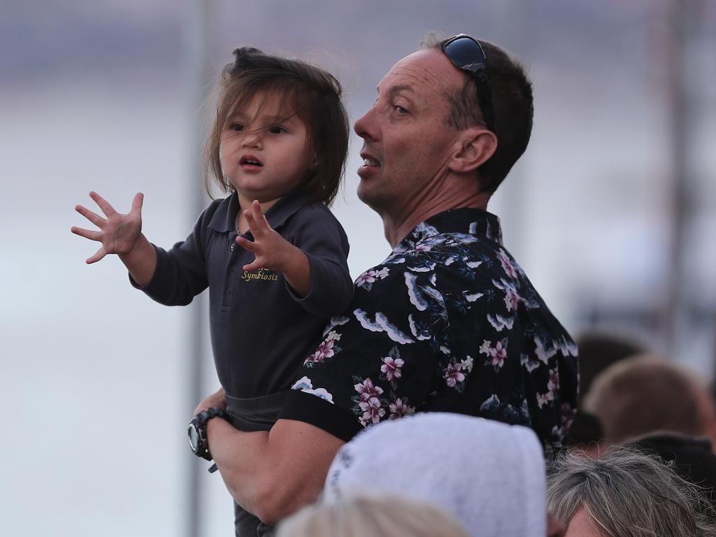 Patrons enjoying the NYE party at the 2019 Taste of Tasmania. Picture: LUKE BOWDEN