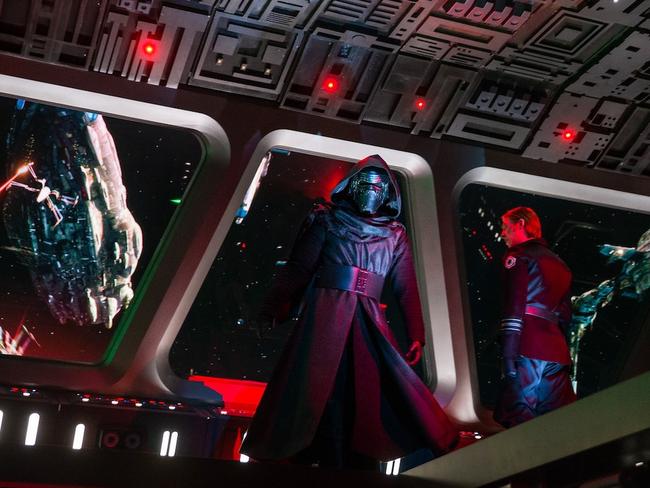 Kylo Ren, one of the Knights of Ren – one of Walt Disney's several advanced animatronics – appears during the Rise of the Resistance experience at the Star Wars: Galaxy's Edge at Disney World in Orlando, Florida, USA. Picture: Supplied