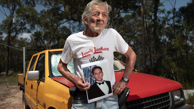 John Keeble lost his son John to a heroin overdose in 1999. He is pictured in front of the 1993 Holden ute he bought his son in the mid-90s. Picture: Liam Mendes