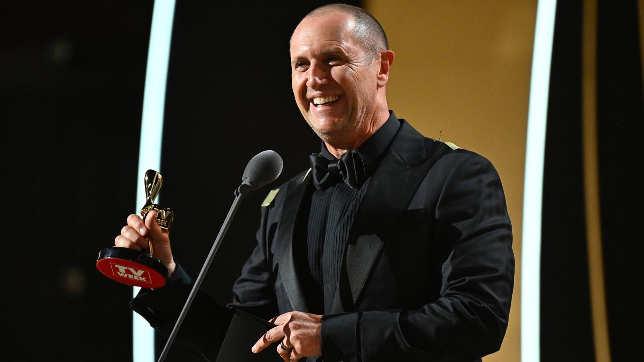 Gold Logie winner Larry Emdur after winning the Gold Logie. Picture: James Gourley/Getty Images for TV WEEK Logie Awards