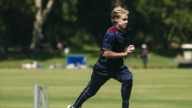 TSS quick, Ellis McCarthy as the Southport School v Brisbane State High School at The Southport School/Village Green. Picture: Glenn Campbell