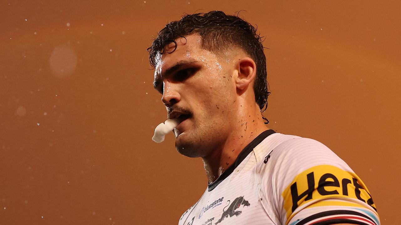 Nathan Cleary was dejected. Photo by Mark Metcalfe/Getty Images