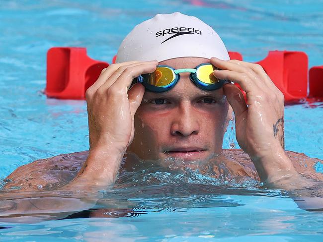 2023 Australian Swimming Championships on the Gold Coast.Cody Simpson during his first heat.Picture: NIGEL HALLETT