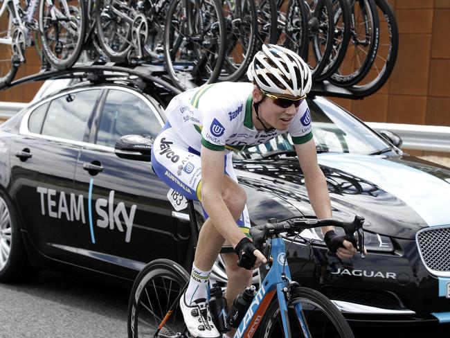 Jack Haig at the Tour Down Under earlier this year. Photo: Sarah Reed.