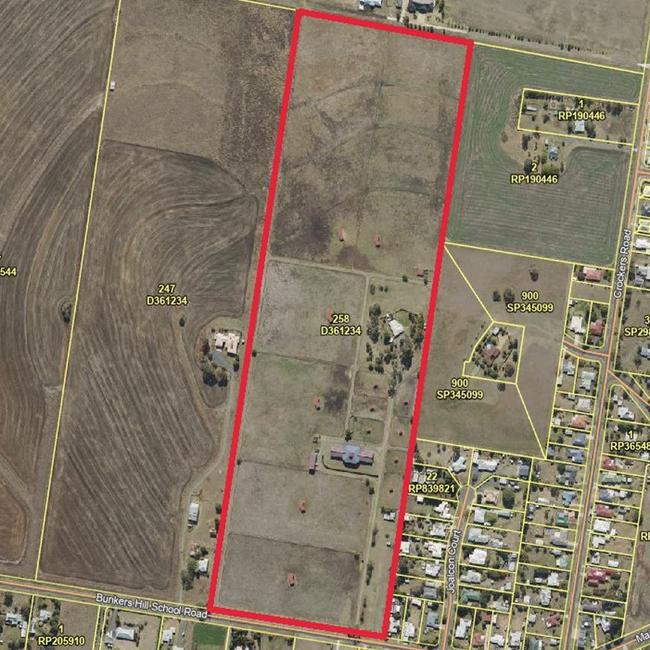 An application for been lodged to the Toowoomba Regional Council that will pave the way for a new 221-lot subdivision on Bunkers Hill School Road at Westbrook.