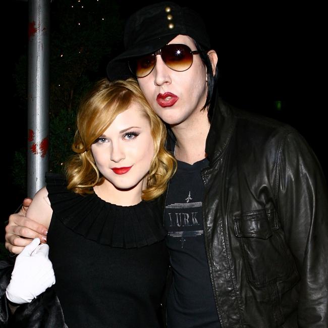 Wood and Manson, seen here in 2007, started dating when she was a teenager. Picture: AFP