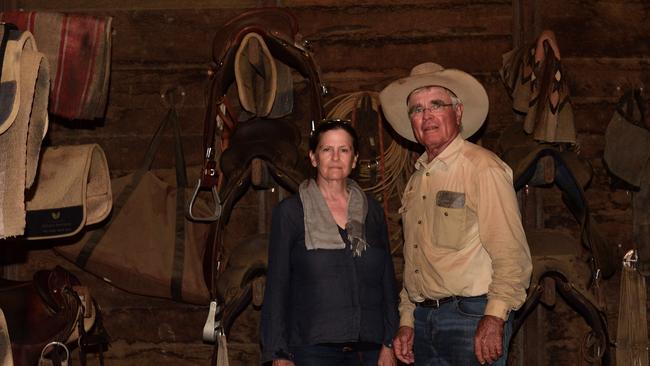 Peter and Jane Hughes on Tierawoomba Station in central Queensland.