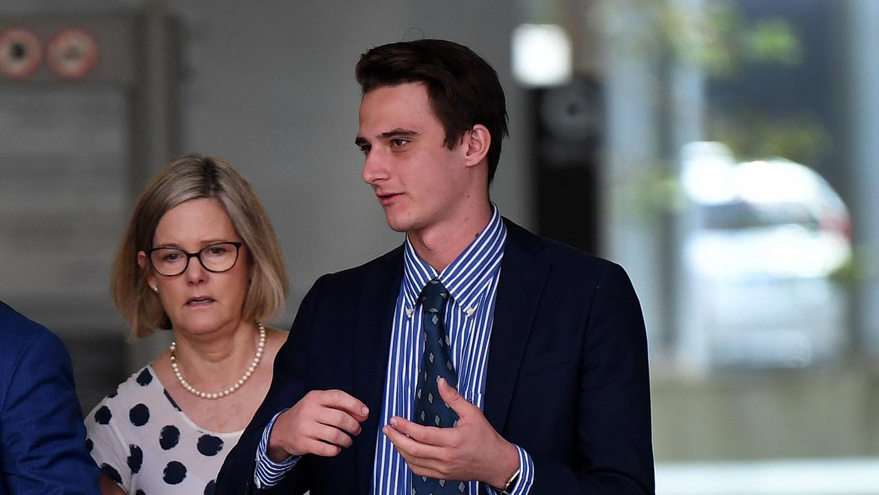 Louis Quinn, a 21 year-old DJ, leaves the Supreme Court in Brisbane. He was sentenced in April for charges of trafficking MDMA. Picture: NCA NewsWire / Dan Peled