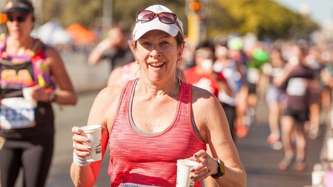 Aim to top up with two to four cups of water for each hour you run.