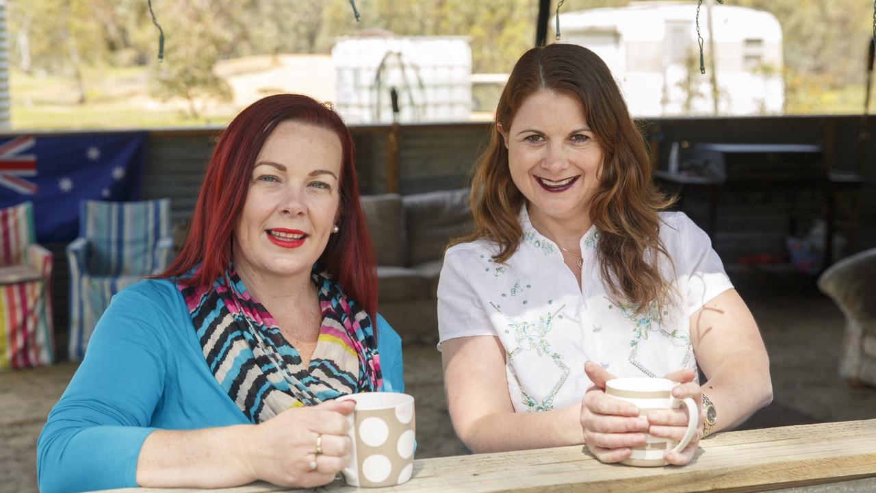 Nicole Prince, right, and her friend Fiona Taylor.