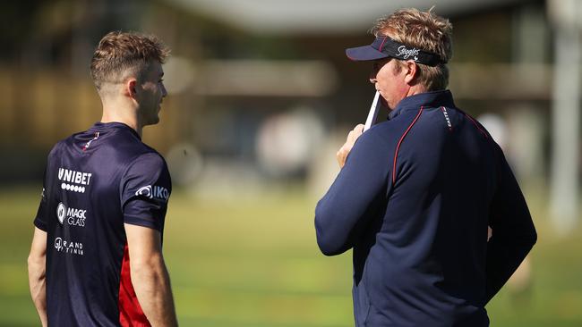 Sam Walker says Roosters coach Trent Robinson has been a major part of his development. Picture: Matt King/Getty