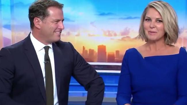 Georgie Gardner on her first day back at Today. Picture: Channel Nine