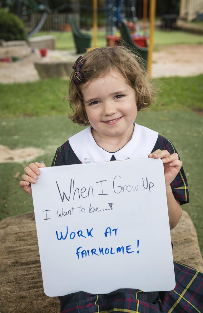 Fairholme College Prep student Dulcie Millers on the first day of school, Tuesday, January 23, 2024. Picture: Kevin Farmer