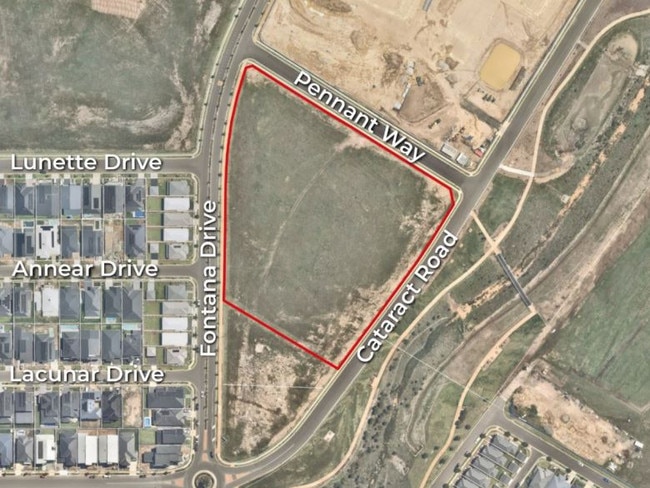 An aerial view of the site for the proposed primary school and preschool. Picture: NSW Government