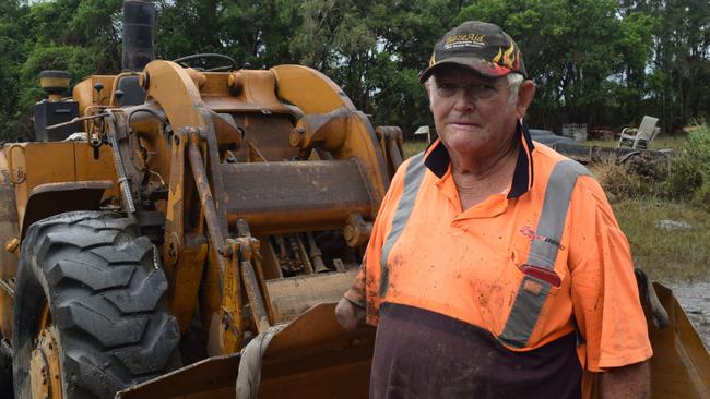 Lawrie Schache stands next to the ruins of his River Drive property in Patchs Beach Picture: Nicholas Rupolo.