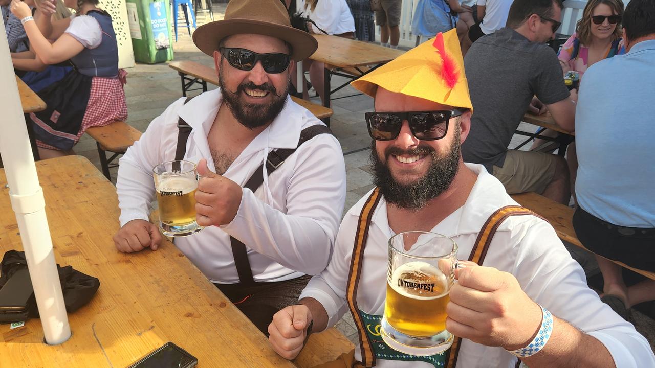 The drinks were cold and flowing at Oktoberfest Rockhampton 2023.