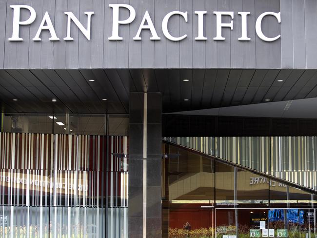 The virus spread at the Pan Pacific hotel. Picture: NCA NewsWire/Sarah Matray