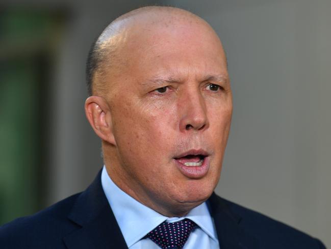 Home Affairs Minister Peter Dutton has lashed out at New Zealand Prime Minister Jacinda Ardern for challenging Australia’s controversial deportation laws. Picture: AAP