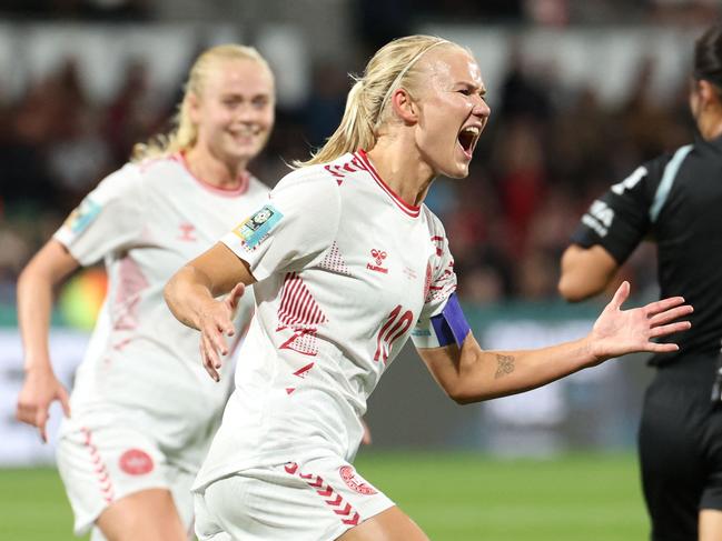 Denmark's forward #10 Pernille Harder must be contained. Picture: AFP