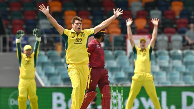 Xavier Bartlett has been recalled to the Australian squad in place of the injured Sean Abbott. Picture: Saeed Khan/AFP