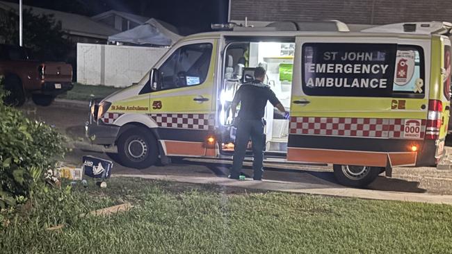 Paramedics at the scene of a shooting in Coconut Grove.