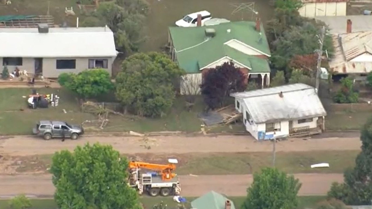 A house was washed up on another street in Eugowra. Picture: Today show