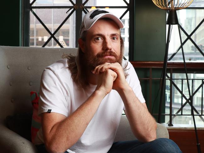 19/2/20: CEO of Atlassian, Mike Cannon-Brookes who is launching a new resilient energy system, called Resilient Energy Collective, to help bushfire affected communities. Pictured at their Sydney offices. John Feder/The Australian.