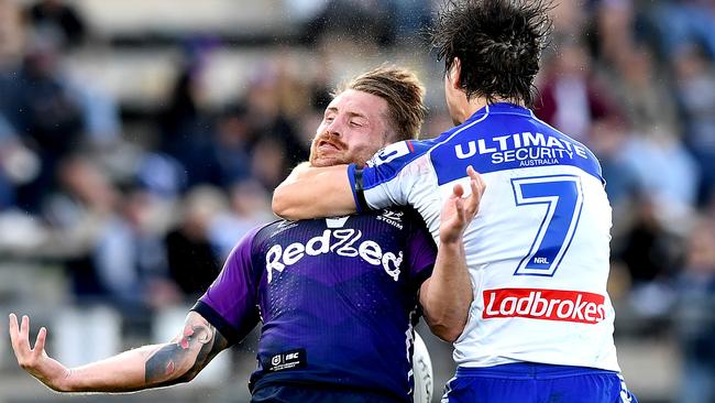 The NRL has cracked down on contact with the head. Picture: Bradley Kanaris/Getty Images