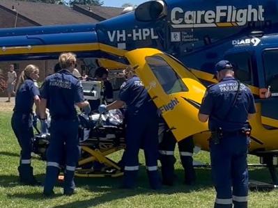 A medical team from the CareFlight rescue helicopter flew a boy, 15, to the Sydney Children's Hospital Randwick after he was pulled unconscious from the surf at Mona Vale Beach on Wednesday, January 15, 2024.