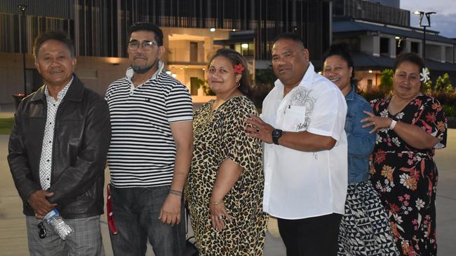 Tali Faraimo, Moses Vaoiva, Falute Toala, Loe Toala, Viena Faraimo, and Melani Vaoiva at the 2021 Bundamba State Secondary College year 12 formal, Ipswich Turf Club 17th of November 2021. Picture: Jessica Baker