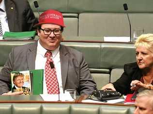 Coalition backbencher George Christensen may soon be sporting a Make Australia Great Again cap, but in blue. Only time will tell. Picture: Digitally altered