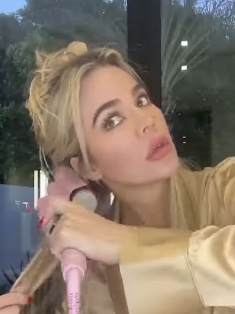 Kardashian said she was ‘so excited’ to try the tool. Picture: Instagram