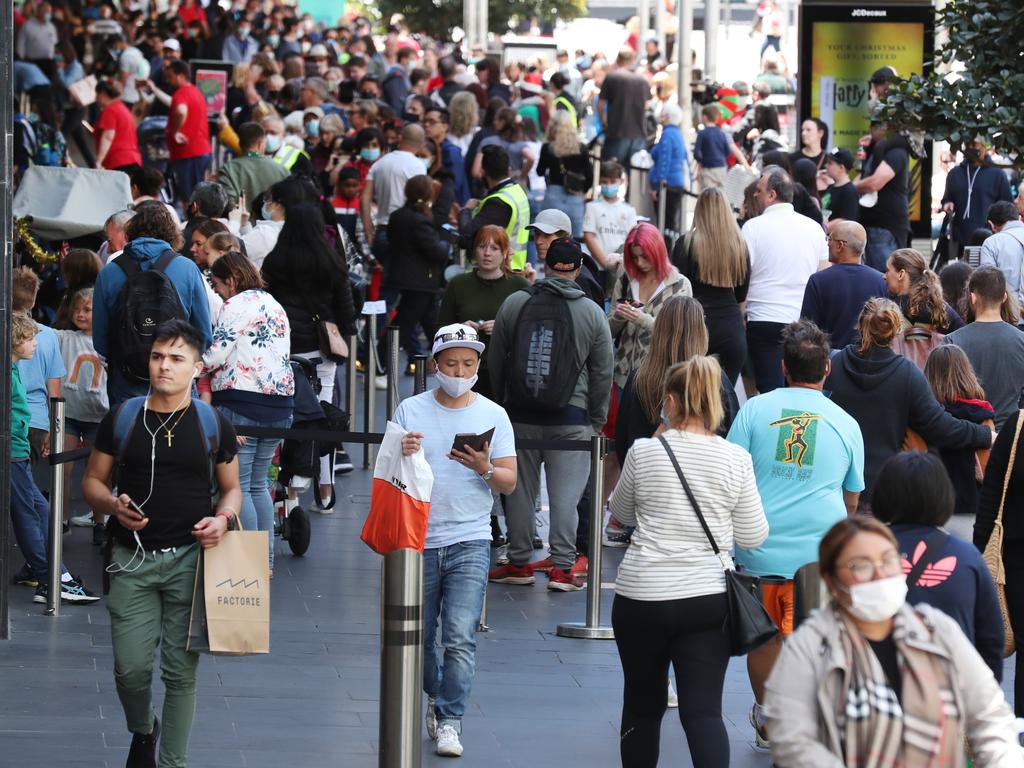 Mr Heraghty urged Aussies to Christmas shop now, however with many in lockdown, it may need to be online shopping. Picture: NCA NewsWire/David Crosling