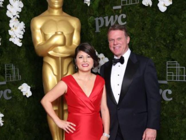 Representatives from PricewaterhouseCoopers, Martha L. Ruiz and Brian Cullinan at the Annual Academy Awards California. Picture: Twitter